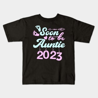 Soon to be Auntie 2023 First Time Mom Kids T-Shirt